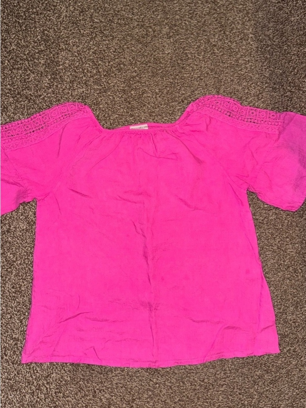Bright Pink Women's Off-Shoulder Top